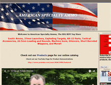 Tablet Screenshot of americanspecialtyammo.com